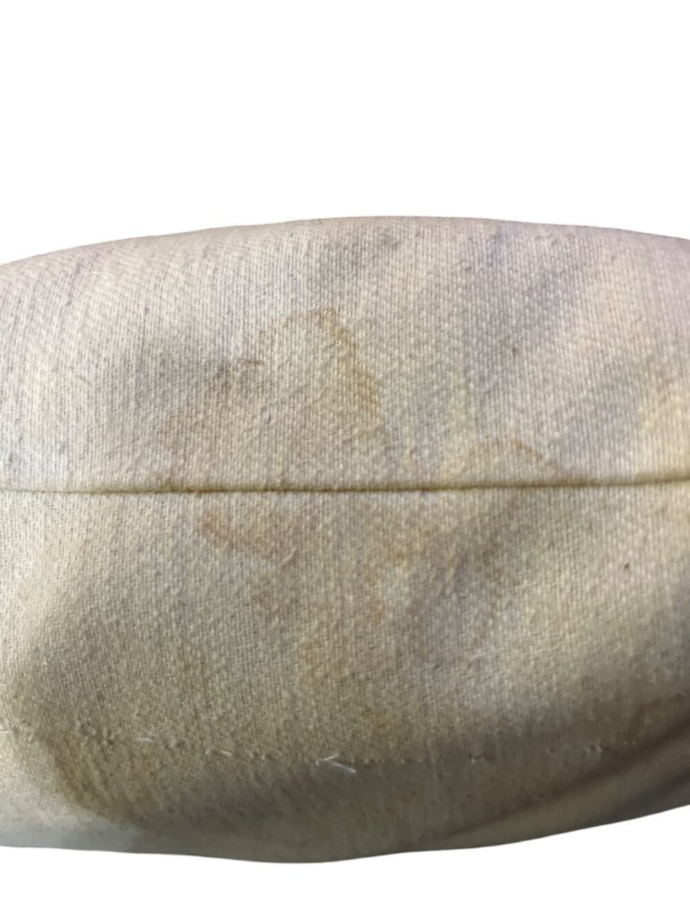 Vintage Feather Bed Pillow Beige Rustic Decor Stained Used Farmhouse  Handmade - Picture 14 of 16